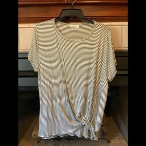 Soft striped knit tee